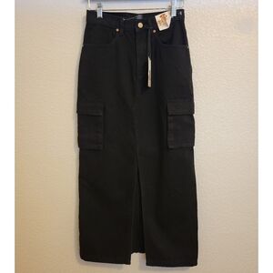 NWT Sincerely Jules denim black midi skirt size 3/25